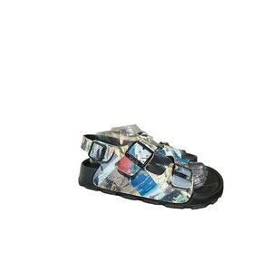Birki's Birkenstock Colorful Hawaii Tiki Print Sandal EU 38 US 8.5 Used Buckle
